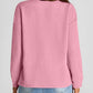 Full Size Texture Round Neck Long Sleeve Sweatshirt