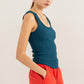 HYFVE Ribbed Scoop Neck Racerback Tank