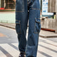 Baeful Long Straight Leg Jeans with Pockets