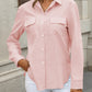 Button Up Pocketed Long Sleeve Shirt