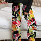 Round Neck Top and Printed Pants Lounge Set