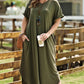 Plus Size V-Neck Short Sleeve Maxi Dress