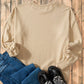 High-Low Round Neck Long Sleeve Sweatshirt