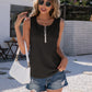 Ivy Lane Half-Zip Round Neck Tank