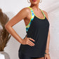 Chevron Stripe Racerback Swim Tank