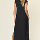 Double Take Full Size Texture Mock Neck Sleeveless Maxi Dress