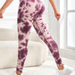 Tie-Dye Wide Waistband Active Leggings