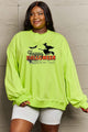 Simply Love Full Size HAPPY HALLOWEEN TRICK OR TREAT Graphic Sweatshirt Lemon