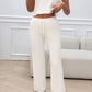 Ribbed Round Neck Top and Pants Set