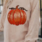 Sequin Pumpkin Round Neck Long Sleeve Sweatshirt