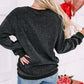 Heart Round Neck Dropped Shoulder Sweatshirt