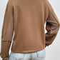 Exposed Seam Round Neck Long Sleeve Sweatshirt