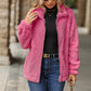 Fuzzy Pocketed Zip Up Jacket