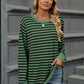 Striped Round Neck Long Sleeve T-Shirt