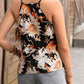 Floral Notched Spaghetti Strap Tank