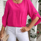 Swiss Dot Round Neck Blouse