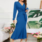 Surplice Neck Tie Waist Dress