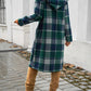 Devine Plaid Long Sleeve Hooded Coat