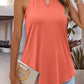 Tied Cutout Grecian Neck Tank