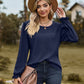 Round Neck Puff Sleeve Blouse