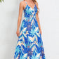 Printed Surplice Maxi Cami Dress