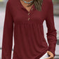 Half Button Long Sleeve T-Shirt