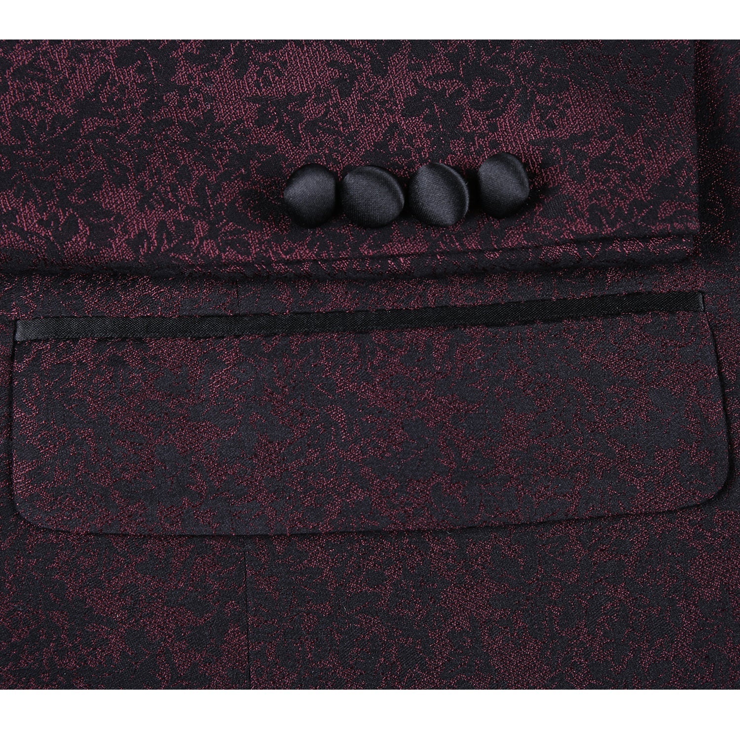 290-5 Men's Slim Fit Burgundy Tuxedo Blazer