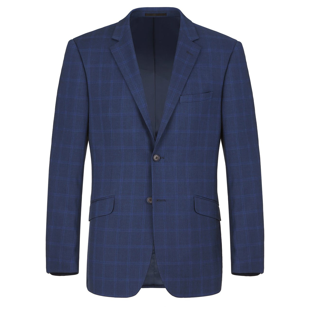 292-6 Men's Slim Fit 2-Piece Single Breasted Check Dress Suit