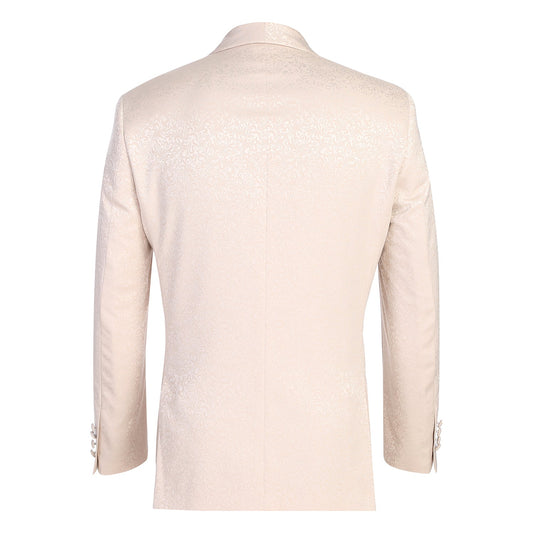 290-18 Men's Slim Fit Stretch Shawl Jacket LIGHT BEIGE L40 New Slim Fit
