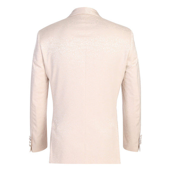 290-18 Men's Slim Fit Stretch Shawl Jacket LIGHT BEIGE L40 New Slim Fit