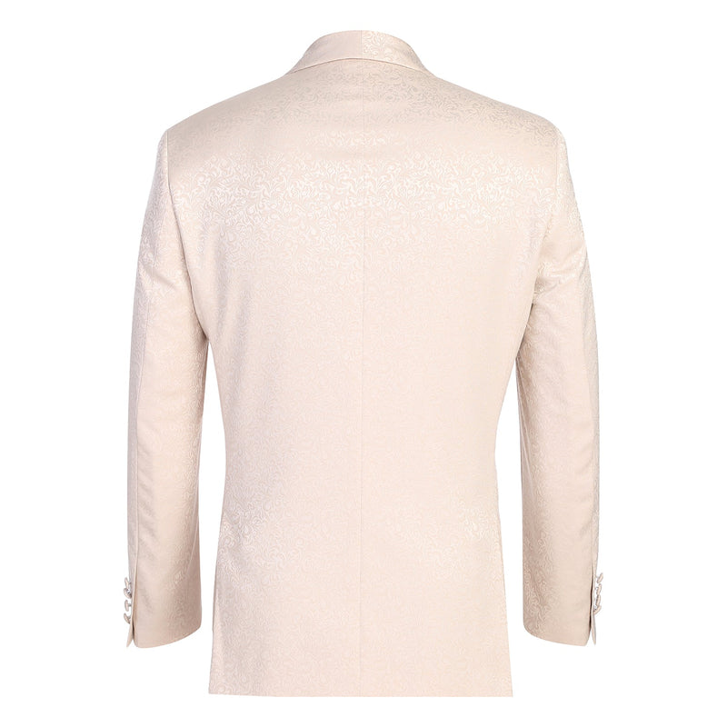 290-18 Men's Slim Fit Stretch Shawl Jacket LIGHT BEIGE L40 New Slim Fit