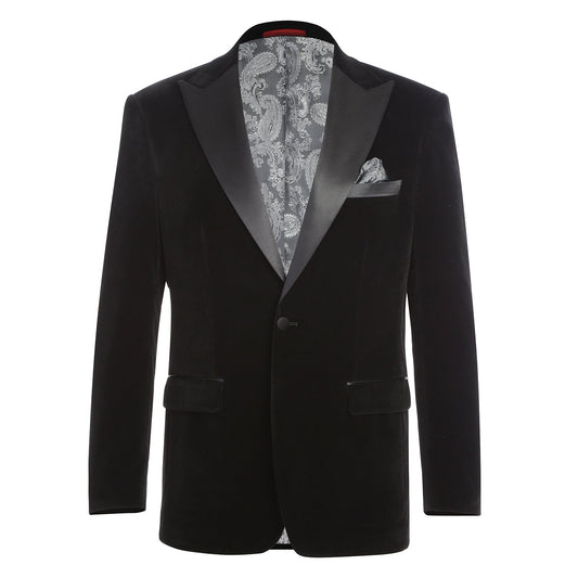 290-11 Men's New Slim Fit Tuxedo Jacket BLACK L40 New Slim Fit