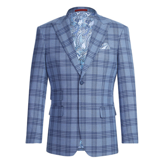 294-63 Men's New Slim Fit Blazer BLUE L40 New Slim Fit