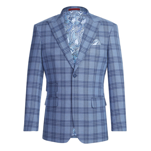 294-63 Men's New Slim Fit Blazer BLUE L40 New Slim Fit