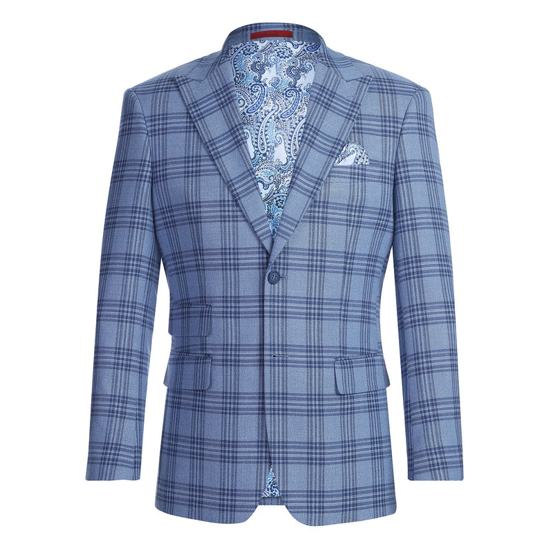 294-63 Men's New Slim Fit Blazer BLUE L40 New Slim Fit