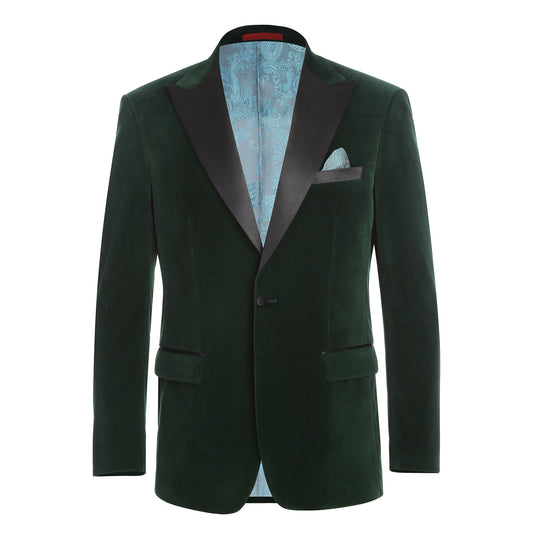 290-14 Men's New Slim Fit Tuxedo Jacket GREEN L40 New Slim Fit