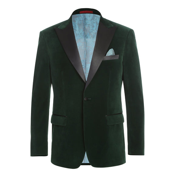 290-14 Men's New Slim Fit Tuxedo Jacket GREEN L40 New Slim Fit