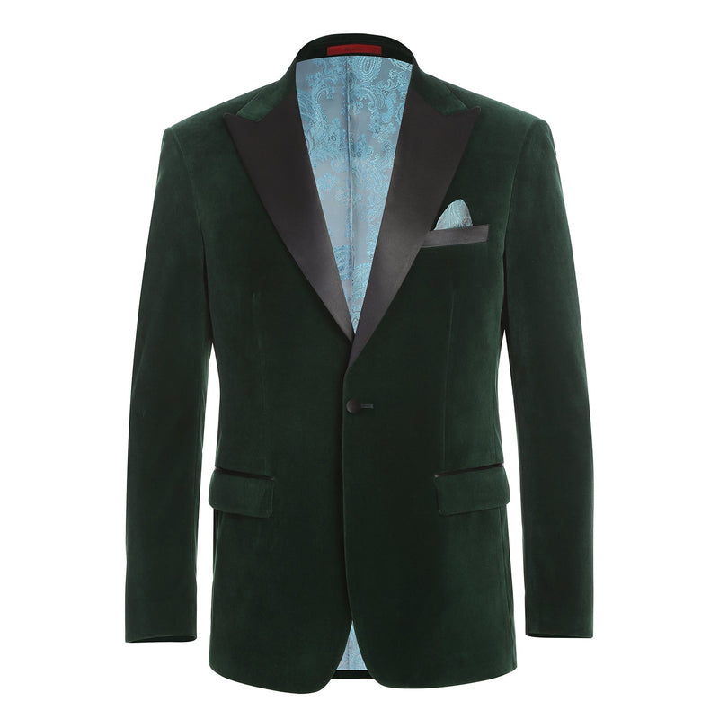 290-14 Men's New Slim Fit Tuxedo Jacket GREEN L40 New Slim Fit