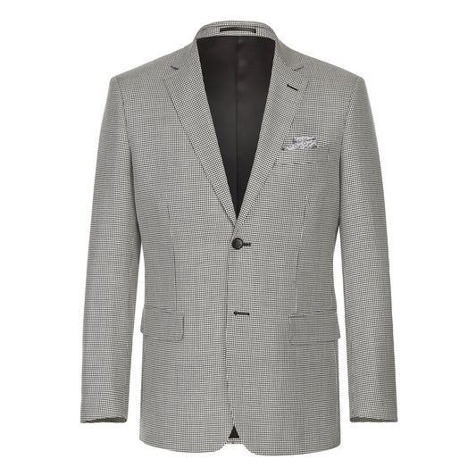 565-20 Men's New Slim Fit Wool Blazer OFF WHITE BLACK L40 New Slim Fit