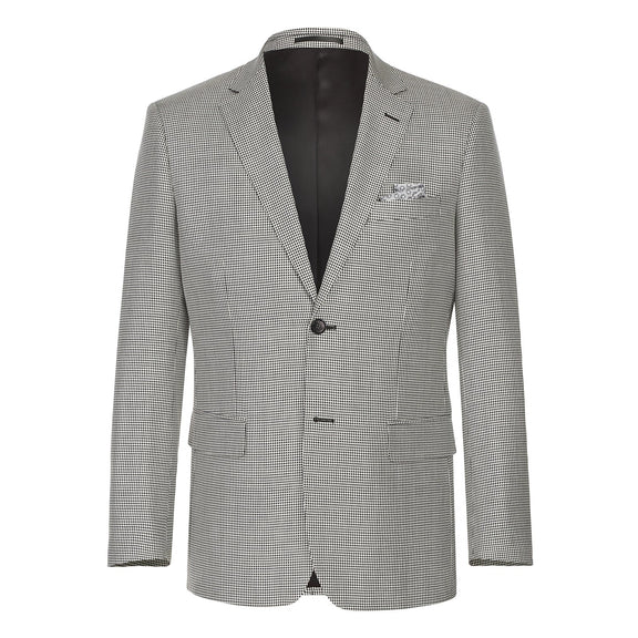 565-20 Men's New Slim Fit Wool Blazer OFF WHITE BLACK L40 New Slim Fit