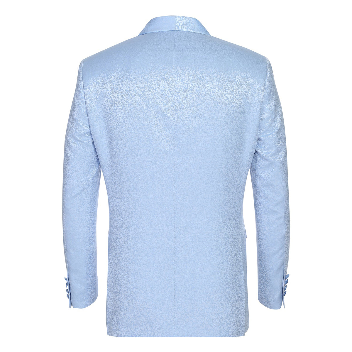 290-19 Men's Slim Fit Stretch Shawl Jacket LIGHT BLUE L40 New Slim Fit
