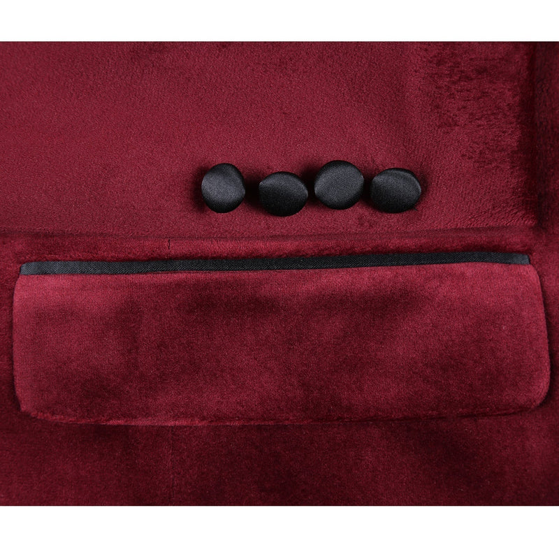 290-8 Men's Slim Fit Stretch Red Tuxedo Blazer