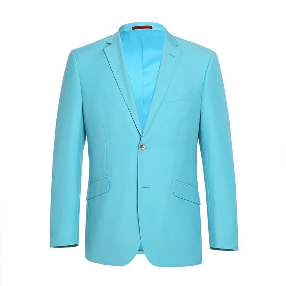 201-59 Men's 2-Piece Slim Fit Single Breasted Notch Lapel Suit