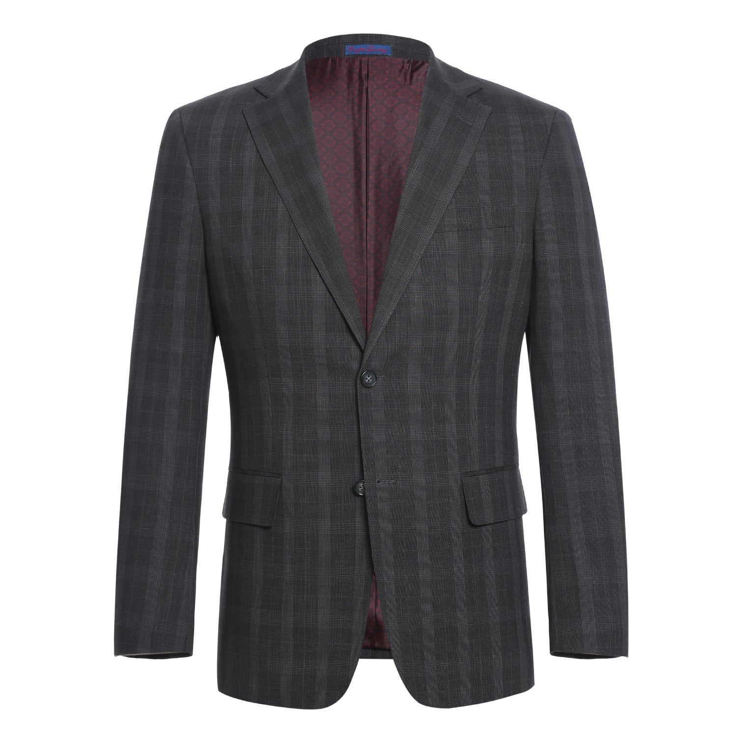 72-52-095EL Charcoal Checked Notch Suit