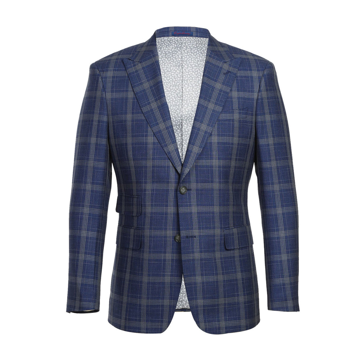 82-60-400EL Blue with Marigold Check Suit