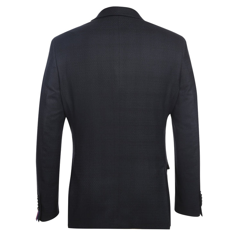 92-05-402EL Black Blue Check Suit