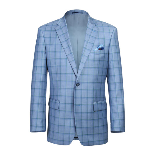 565-1 Men's Classic Fit Wool Blazer BLUE L40 Classic Fit