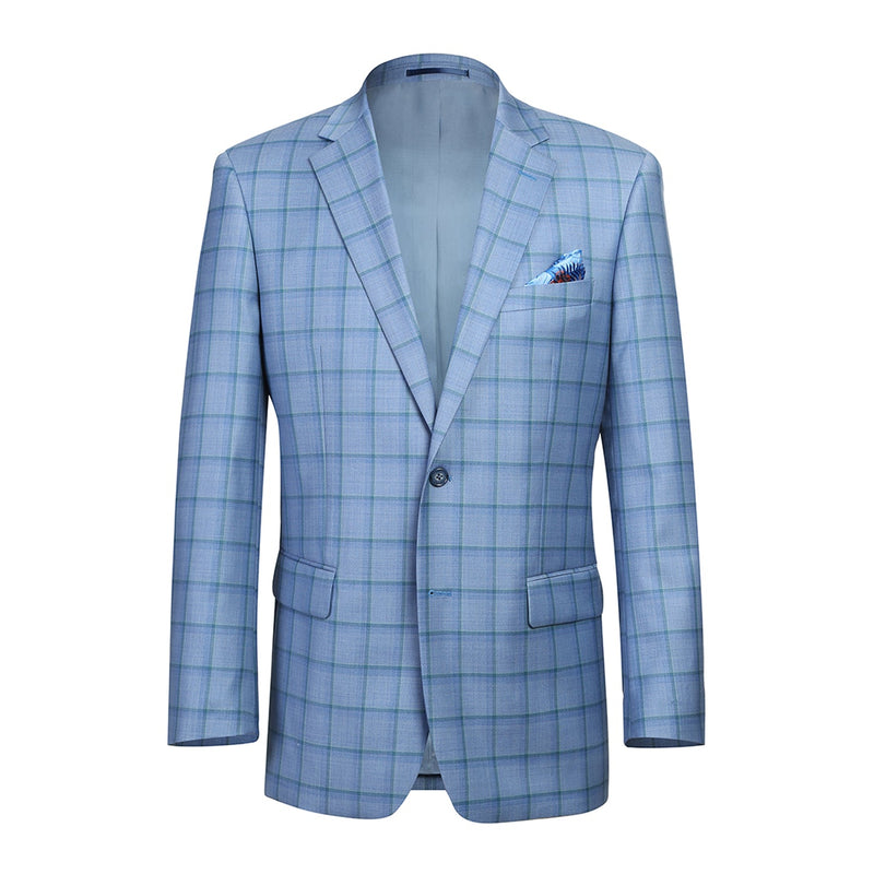 565-1 Men's Classic Fit Wool Blazer BLUE L40 Classic Fit