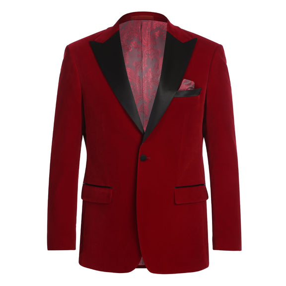290-13 Men's New Slim Fit Tuxedo Jacket RED L40 New Slim Fit