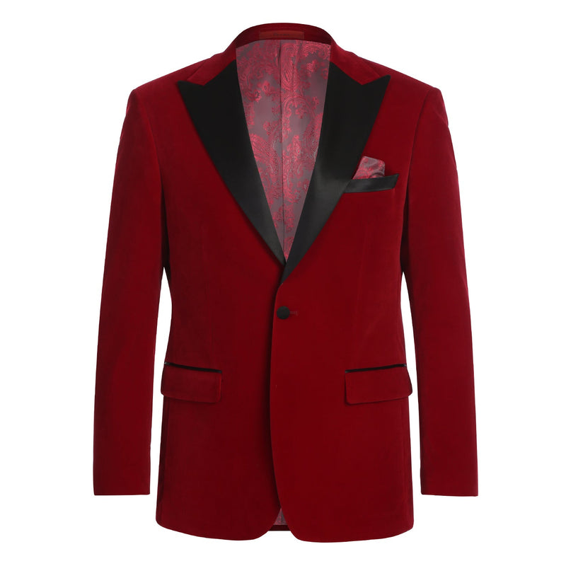 290-13 Men's New Slim Fit Tuxedo Jacket RED L40 New Slim Fit